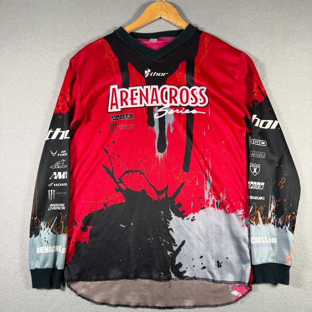 Thor Arenacross Series Motocross‎ Jersey Mens Small Red Black Monster Energy USA
